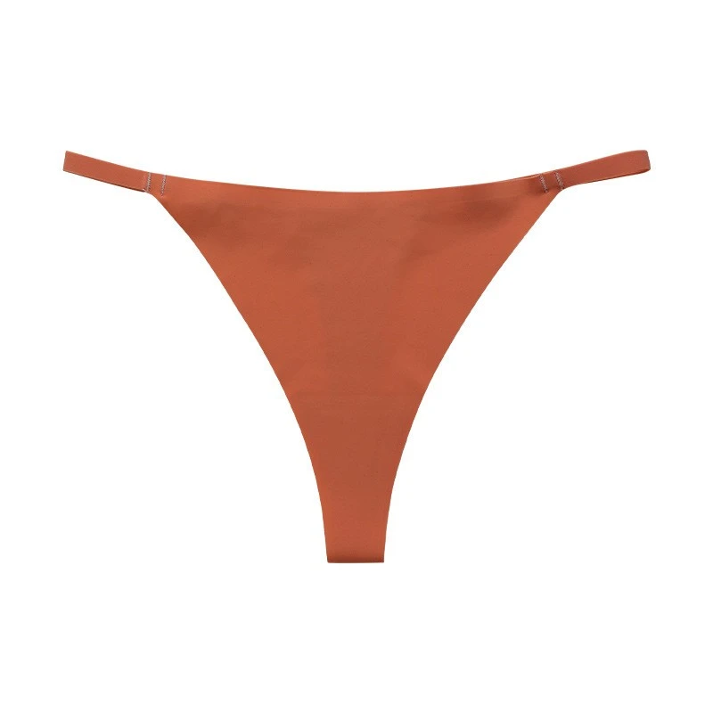 Women's Seamless Workout Thong Low-Rise Cotton Lined Underwear For Gym Daily Wear